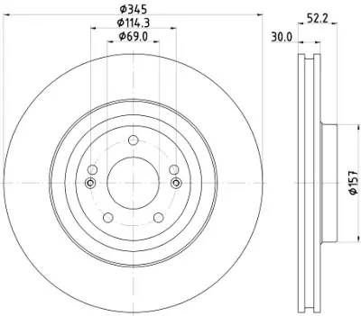 Nuevo Modelo Disco de freno HELLA 8DD 355 132-681